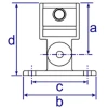 169 - Accroche socle orientable