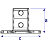 132 - Socle de fixation au sol