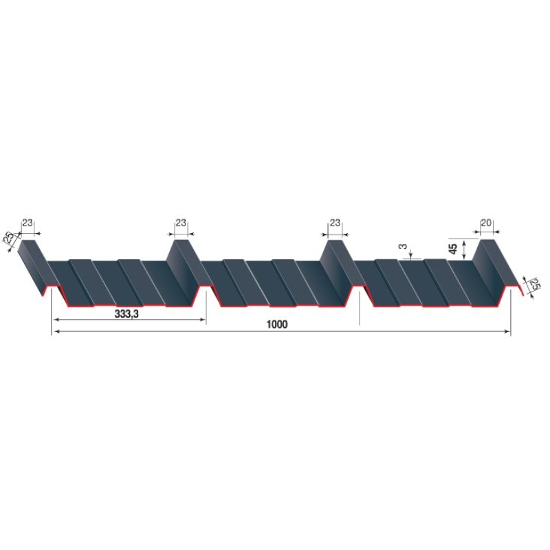 Bac acier 3.45.1000 Toiture