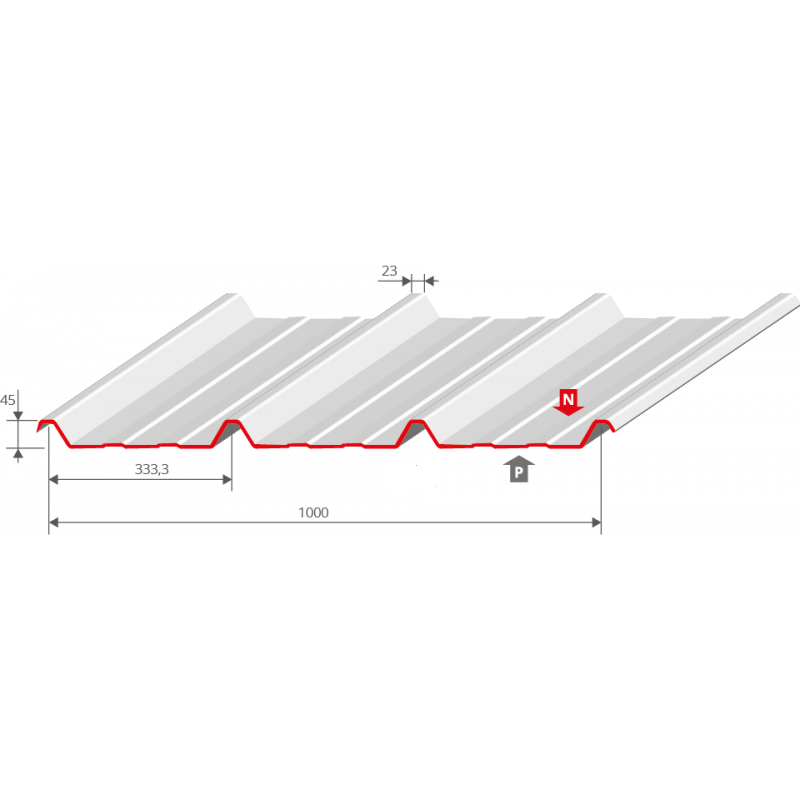 Bac acier 3.45.1000+Drain